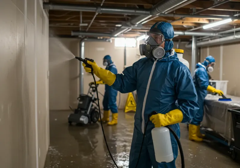 Basement Sanitization and Antimicrobial Treatment process in Bermuda Run, NC